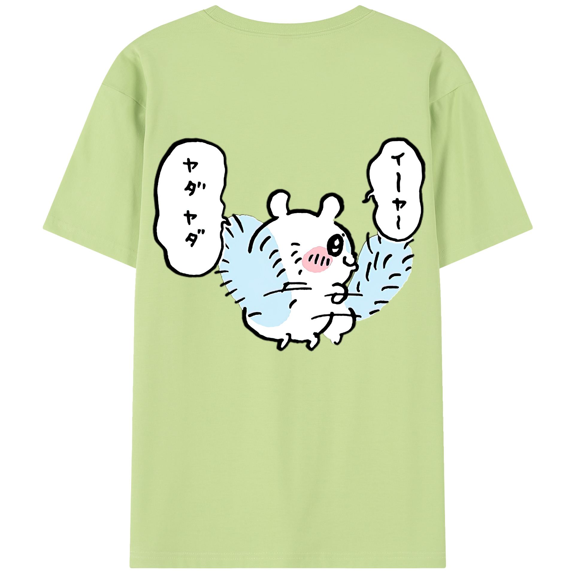 （画像用） ちいかわ モモンガ Chii-kawa Momonga 綿100％半袖Tシャツ（背面プリント）